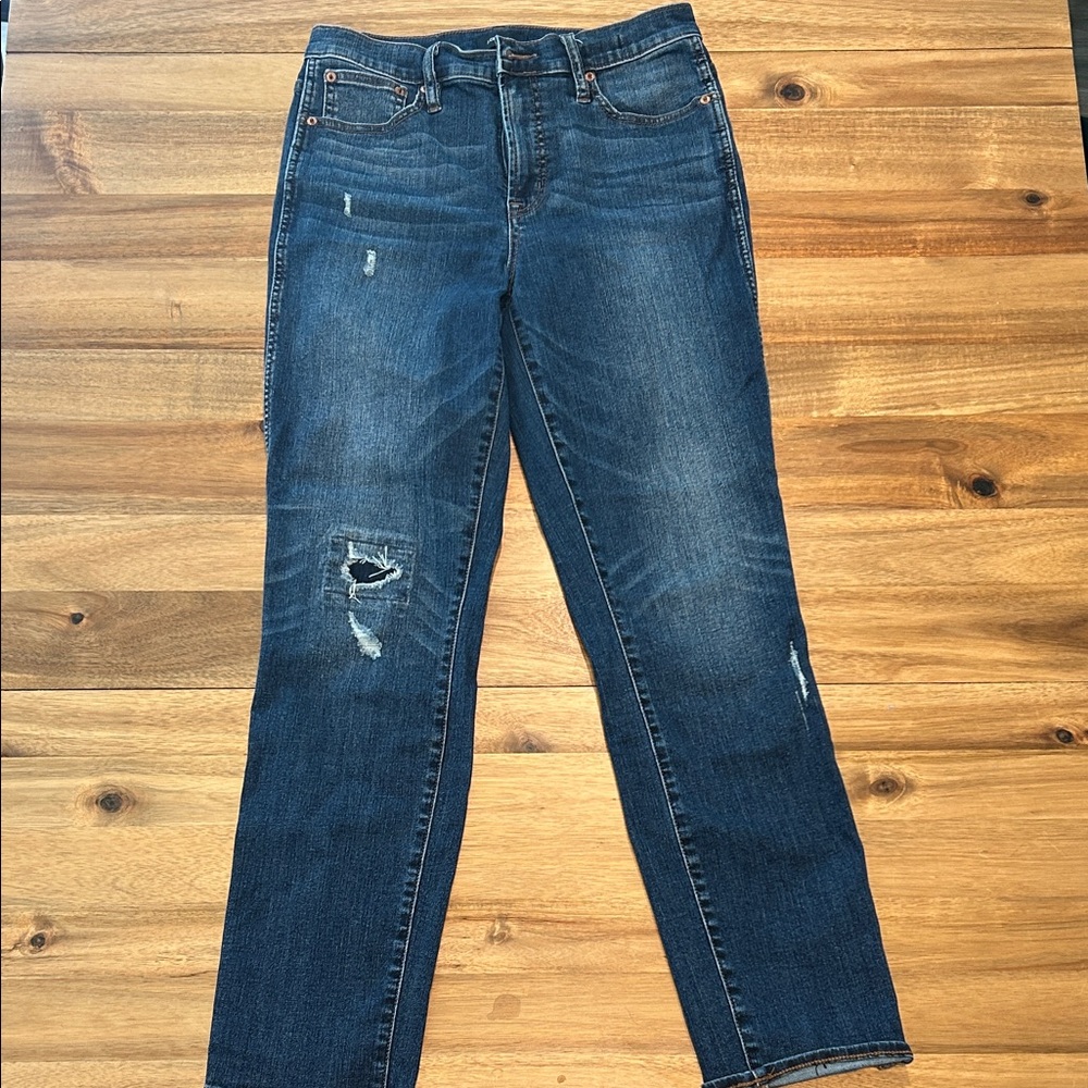 J. Crew Dark Blue Straight Leg Jeans